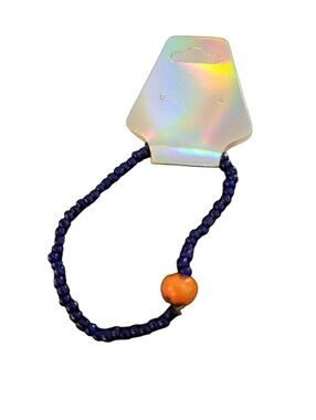 Seed Bead Bracelet Blue/Orange